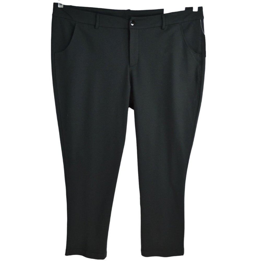 Christopher & Banks Signature Slimming Tapered Pant 24W P Black Shaped Fit Mid